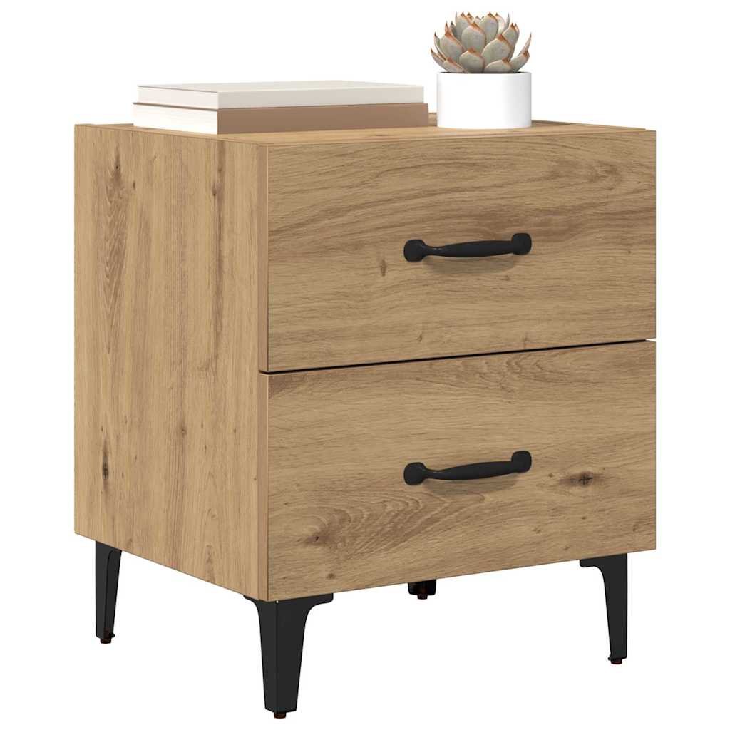 Bed Cabinet 2 pcs Artisan oak 40 x 35 x 47.5 cm Engineered wood